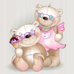 agmART Fotótapéta gyerekeknek Színes Macik Fagyival 260x180 (Fototapety agmART)