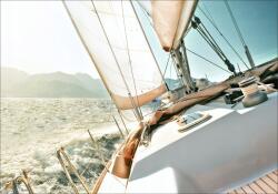 agmART Fotótapéta fotótapéta kilátás jacht hajó tenger (Fototapety agmART)