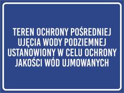  Jelzés Közvetett védőterület felszín alatti víz gravírozás 20x15 cm (Tabliczka piktogram)