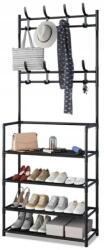  Cipőtartó állvány ruhaakasztóval 2in1 álló előszoba rendszerező (MBG01808)