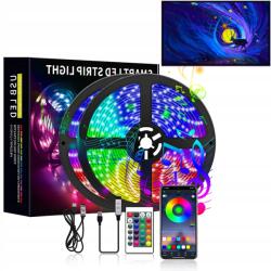 Led Szalag 10M Rgb 5050 Bluetooth Távirányító Vezérlés App Zene Szett 5V (250401GW06Q)