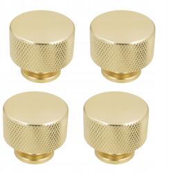 B&B 4 x Bútorgomb kerek fém Arany fiókos szekrénygombok (Z4 G113 ZL)