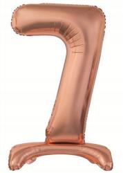 GoDan Rose Gold 7-es szám fólia lufi talppal 74 cm