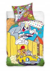 Carbotex Tom és Jerry Yellow Car ágyneműhuzat 140×200cm, 70x90 cm (TJ211013 7500)