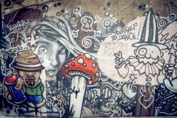 agmART Fotótapéta Gyerek Falfestmény Utcai Graffiti 3D (Fototapety agmART)