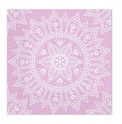 Procos Mandala Purple White szalvéta 20 db-os, 33x33 cm Fsc