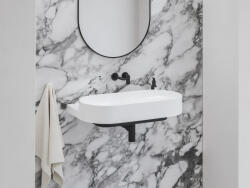 RAVAK Eleganta falba süllyesztett mosdócsaptelep belső egység nélkül EL 019.20BLM. O1. RB07B, Black Matt - csempebolt