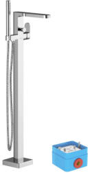 RAVAK Chrome padlón álló csaptelep zuhanyszettel (R-box-szal), króm CR 080.00CR - csempebolt