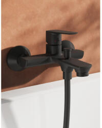 RAVAK Life kádcsaptelep szett nélkül LF 022.20BLM, matt fekete - csempebolt