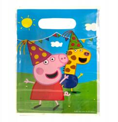  Peppa malac Party műanyag ajándéktasak, ajándékzacskó 10 db-os (JAARJ057671A)