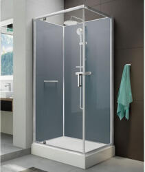  Négyoldalról zárt szögletes zuhanykabinok kpl-KCDJ/ CLIIa-90x120 / króm kerettel és ezüst hátfallal /W0 üveggel