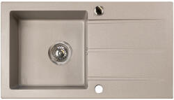 Marmorin Isao szögletes gránit mosogató csepegtetővel - Warm gray (470113024)