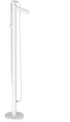 RAVAK Spring padlón álló kádcsaptelep test nélkül, zuhanyszettel, matt fehér SG 080.10WHM. RB07A - csempebolt