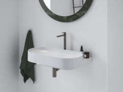 RAVAK Eleganta álló mosdócsaptelep 335 mm leeresztő nélkül EL 015.20GB, Graphite Brushed - csempebolt