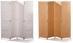 AdTrend Set 2 paravane decorative bambus lemn alb maro 180 x 180 cm (41138)