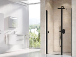 RAVAK Chrome CSD2-120 zuhanyajtó fekete+transparent