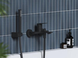 RAVAK Plan kádcsaptelep szett nélkül PN 022.20BLM, matt fekete - csempebolt