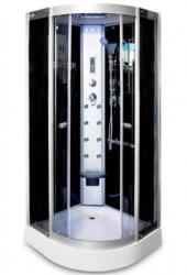 Aqualife BRILL 8081 Zuhanykabin 90x90x215 cm /Trópusi tetővel/ fekete hátfallal