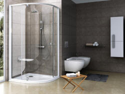 RAVAK Pivot PSKK3 90x90 zuhanykabin fehér/króm+transparent