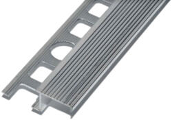Salag Alumínium Z lépcsőélvédő profil barazdált 10 mm/2, 50 m natúr alumínium (A04060) - csempebolt