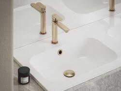 RAVAK Eleganta álló mosdócsaptelep BeCool 174 mm leeresztő nélkül EL 012.61RGB, Rose Gold Brushed - csempebolt