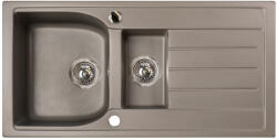 Marmorin Lukka 1 medencés, szögletes mosogató gyümölcsmosóval és csepegtetővel - Taupe gray színben (140513026) (140513026)