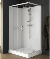  Négyoldalról zárt szögletes zuhanykabinok kpl-KCD2/ CLIIa-90x120 / fehér kerettel és fehér hátfallal /W0 üveggel