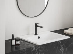 RAVAK Eleganta álló mosdócsaptelep BeCool 174 mm leeresztő nélkül EL 012.21BLM, Black Matt - csempebolt