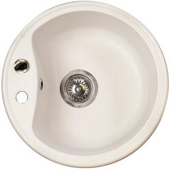 Marmorin Isao kerek gránit mosogató - Fehér színben (250803006)