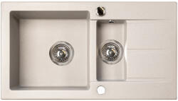 Marmorin Isao 1 medencés, szögletes mosogató gyümölcsmosóval és csepegtetővel - Warm gray (470513024) (470513024)