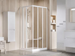 RAVAK Supernova ASRV3-90 zuhanykabin 198 fehér+transparent - csempebolt