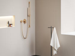 RAVAK Eleganta falba szüllyesztett csaptelep, egyutas, belső egységgel EL 062.60RGB, Rose Gold Brushed - csempebolt