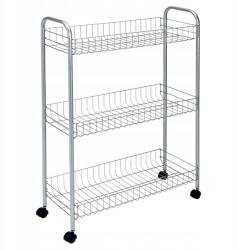 Metaltex Márkás Robusztus Babakocsi Gurulós Konyhai Polc Szekrény Cargo Fürdőszoba Swiss (341503)