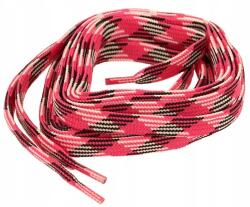  Lapos cipőfűző 140cm Bergal rózsaszín/fekete (sznurowadła bergal płaskie 140cm róż)