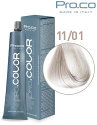 Pro.co Vopsea de par profesionala PRO. COLOR 100 ml - Pro. Co - 11/01 BLOND SUPER DESCHIS NATURAL CENUSIU (P11/01)