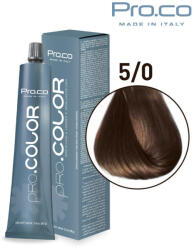 Pro.co Vopsea de par profesional PRO. COLOR 100 ml - Pro. Co - 5/0 CASTANIU DESCHIS (P5/0)