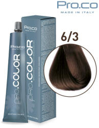 Pro.co Vopsea de par profesionala PRO. COLOR 100 ml - Pro. Co - 6/3 CASTANIU INCHIS AURIU (P6/3)
