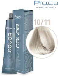 Pro.co Vopsea de par profesionala PRO. COLOR 100 ml - Pro. Co - 10/11 BLOND SUPER DESCHIS CENUSIU INTENS (P10/11)
