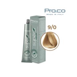 Pro.co Vopsea de par profesionala fara amoniac SUPERB. COLOR 100 ml - Pro. Co - 9/0 BLOND EXTRA DESCHIS (U9/0)