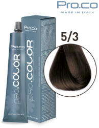 Pro.co Vopsea de par profesionala PRO. COLOR 100 ml - Pro. Co - 5/3 CASTANIU DESCHIS AURIU (P5/3)