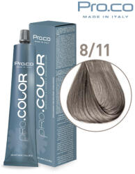 Pro.co Vopsea de par profesionala PRO. COLOR 100 ml - Pro. Co - 8/11 BLOND DESCHIS CENUSIU INCHIS (P8/11)