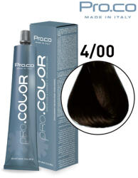 Pro.co Vopsea de par profesional PRO. COLOR 100 ml - Pro. Co - 4/00 CASTANIU NATURAL INTENS (P4/00)