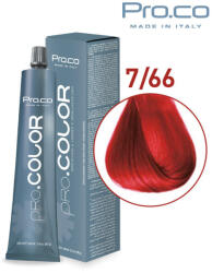 Pro.co Vopsea de par profesionala PRO. COLOR 100 ml - Pro. Co - 7/66 ROSU FERRARI (P7/66)