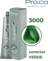 Pro.co Vopsea de par profesionala fara amoniac SUPERB. COLOR 100 ml - Pro. Co - 3000 - CORECTOR VERDE (U3000)