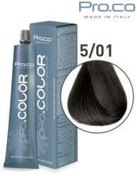 Pro.co Vopsea de par profesionala PRO. COLOR 100 ml - Pro. Co - 5/01 CASTANIU DESCHIS CENUSIU (P5/01)