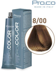 Pro.co Vopsea de par profesional PRO. COLOR 100 ml - Pro. Co - 8/00 BLOND DESCHIS INTENS (P8/00)