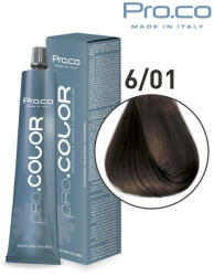 Pro.co Vopsea de par profesionala PRO. COLOR 100 ml - Pro. Co - 6/01 BLOND ÎNCHIS CENUSIU (P6/01)