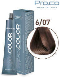 Pro.co Vopsea de par profesionala PRO. COLOR 100 ml - Pro. Co - 6/07 BLOND INCHIS TUTUN (P6/07)