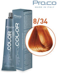 Pro.co Vopsea de par profesionala PRO. COLOR 100 ml - Pro. Co - 8/34 BLOND DESCHIS AURIU ARAMIU (P8/34)