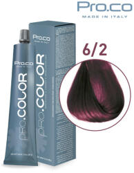 Pro.co Vopsea de par profesionala PRO. COLOR 100 ml - Pro. Co - 6/2 BLOND INCHIS VIOLET (P6/2)